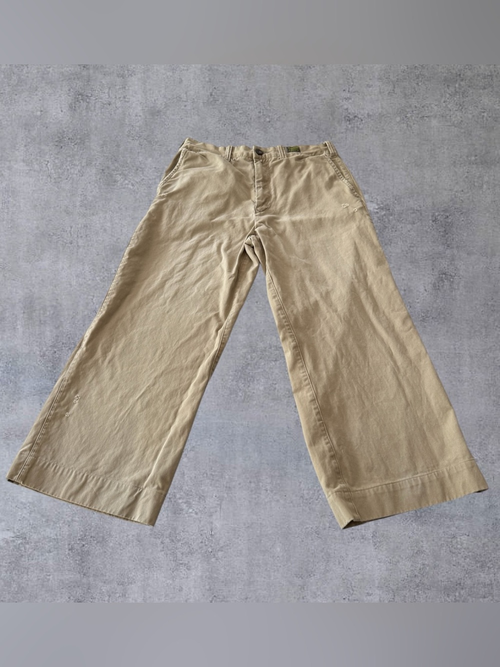 Y2K Hollister Tailored Classics Wide Leg Chino Pants Womens 30 Tan Skater HCO